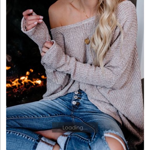 NWT Oatmeal Oversized Dolman Knit Top Shirt - Picture 5 of 8